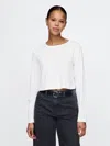 Gap Organic Cotton Vintage Cropped T-shirt In White