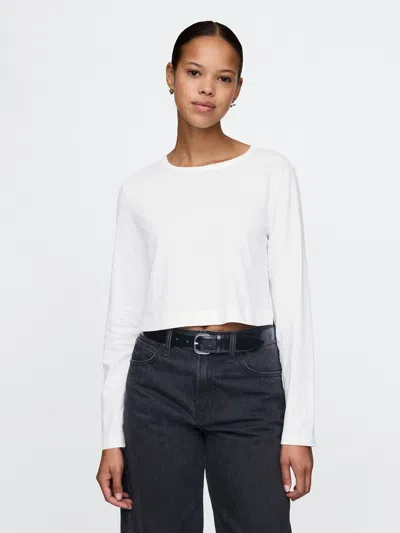 Gap Organic Cotton Vintage Cropped T-shirt In White