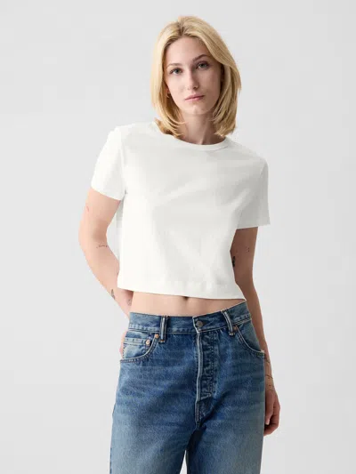 Gap Organic Cotton Vintage Shrunken Cropped T-shirt In Off White
