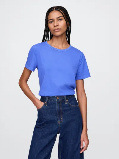 Gap Organic Cotton Vintage T-shirt In Dazzling Blue