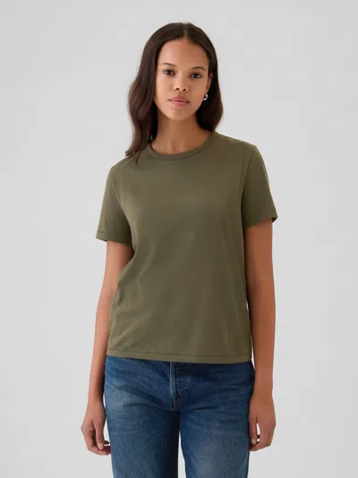 Gap Organic Cotton Vintage T-shirt In Olive Green