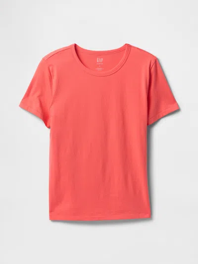 Gap Organic Cotton Vintage T-shirt In Orange Coral