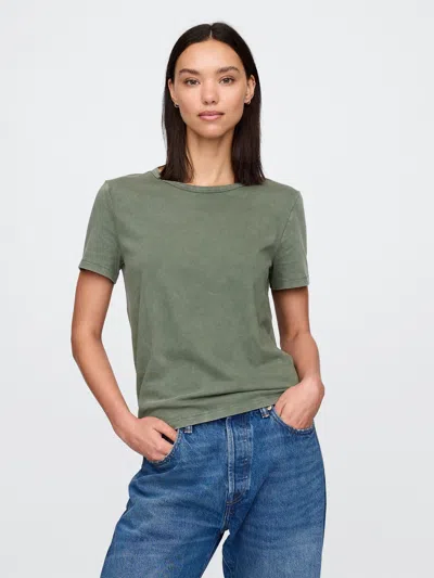 Gap Organic Cotton Vintage T-shirt In Thyme Green