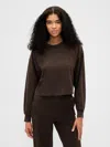 Gap Organic Cotton Vintagesoft Crop Sweatshirt In Brown