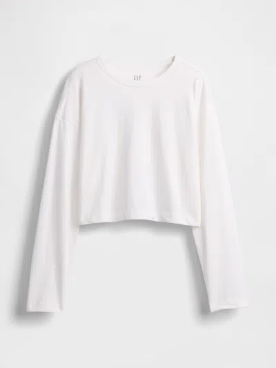 Gap Organic Cotton Vintagesoft Heavyweight Cropped T-shirt In Fresh White