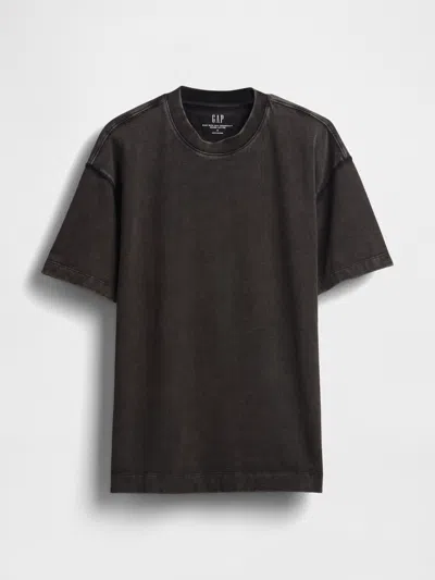 Gap Organic Cotton Vintagesoft Heavyweight T-shirt In Black