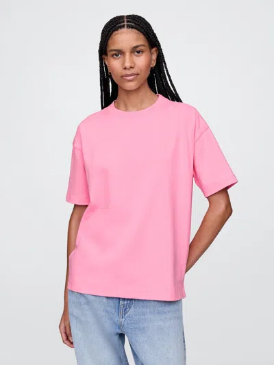 Gap Organic Cotton Vintagesoft Heavyweight T-shirt In Parisian Pink