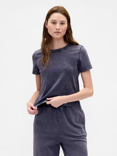 Gap Organic Cotton Vintagesoft Heavyweight T-shirt In Purple