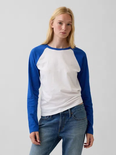 Gap Organic Cotton Vintagesoft Raglan T-shirt In Primary Blue