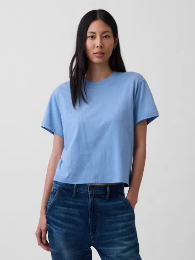 Gap Organic Cotton Vintagesoft Relaxed T-shirt In Blue