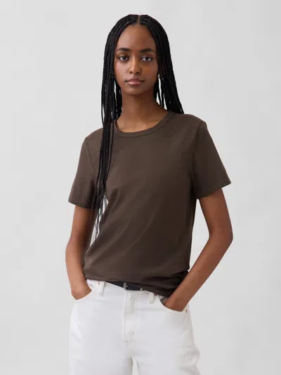 Gap Organic Cotton Vintagesoft T-shirt In Brown