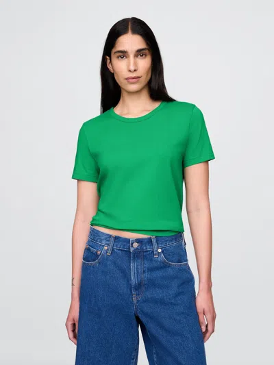 Gap Organic Cotton Vintagesoft T-shirt In Gallant Green