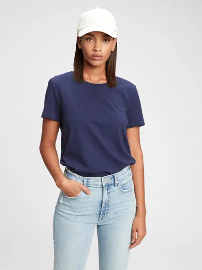 Gap Organic Cotton Vintage Crewneck T-shirt In Navy Blue