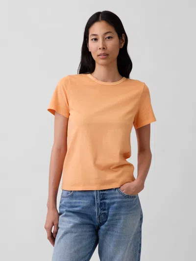 Gap Organic Cotton Vintagesoft T-shirt In Orange