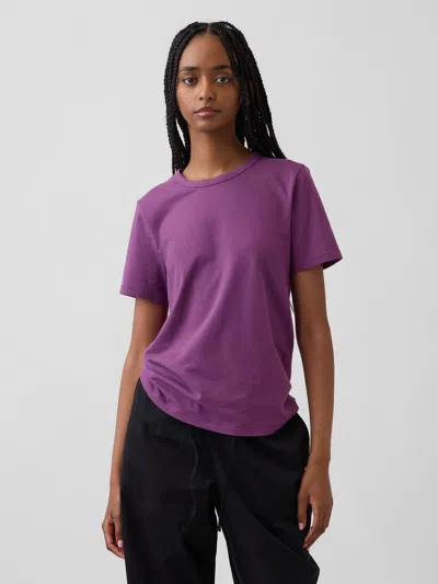 Gap Organic Cotton Vintagesoft T-shirt In Purple