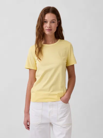 Gap Organic Cotton Vintagesoft T-shirt In Yellow