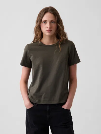 Gap Organic Cotton Vintagesoft T-shirt In Bamboo Green