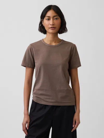 Gap Organic Cotton Vintagesoft T-shirt In Brown