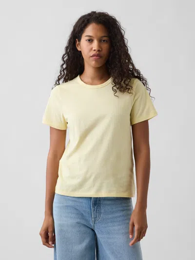 Gap Organic Cotton Vintagesoft T-shirt In Maize Yellow