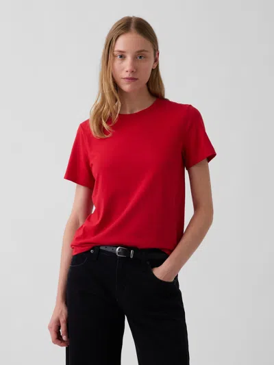 Gap Organic Cotton Vintagesoft T-shirt In Modern Red