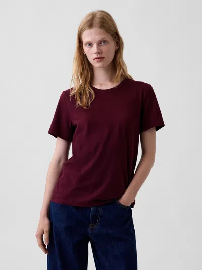 Gap Organic Cotton Vintagesoft T-shirt In Noir Red