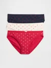 Gap Organic Stretch Cotton Bikini (3-pack) In Multi