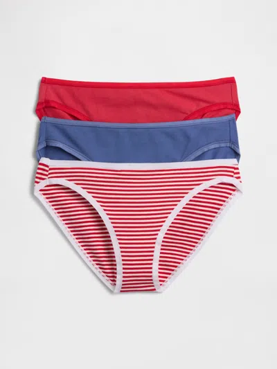 Gap Organic Stretch Cotton Bikini (3-pack) In Multi