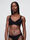 Gap Organic Stretch Cotton Bra In Black