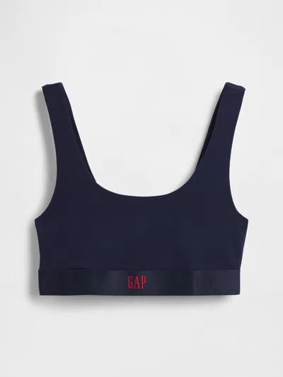 Gap Organic Stretch Cotton  Logo Bralette