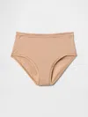 Gap Organic Stretch Cotton High Rise Bikini In Blush Beige