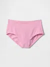Gap Organic Stretch Cotton High Rise Bikini In Sunrise Pink