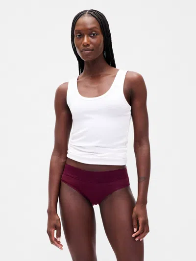 Gap Organic Stretch Cotton Lace-trim Hipster In Red