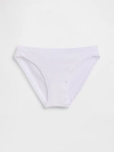 Gap Organic Stretch Cotton Lace-trim Bikini In White