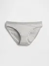 Gap Organic Stretch Cotton Logo Bikini In Light Grey