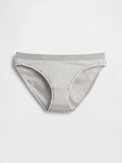 Gap Organic Stretch Cotton Logo Bikini In Light Grey