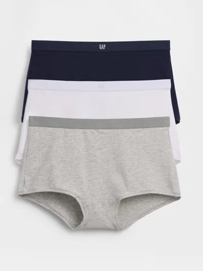 Gap Organic Stretch Cotton Logo Shorty (3-pack) In Multi