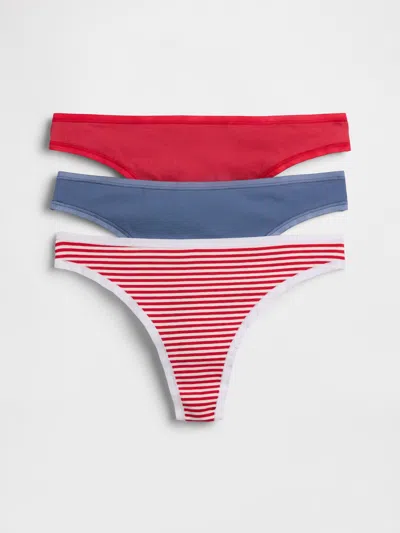 Gap Organic Stretch Cotton Thong (3-pack) In Multi