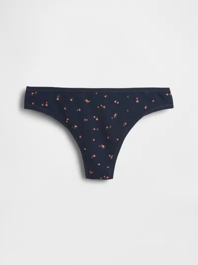 Gap Organic Stretch Cotton Thong In Blue
