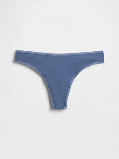 Gap Organic Stretch Cotton Thong In Blue