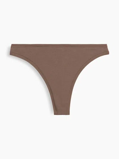 Gap Organic Stretch Cotton Thong In Brown