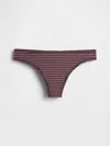 Gap Organic Stretch Cotton Thong In Burgundy