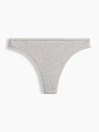 Gap Organic Stretch Cotton Thong In Gray