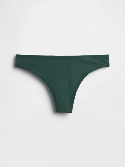 Gap Organic Stretch Cotton Thong In Green