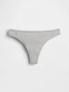 Gap Organic Stretch Cotton Thong In Light Grey