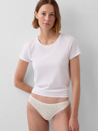 Gap Organic Stretch Cotton Thong In White