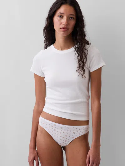 Gap Organic Stretch Cotton Thong In White