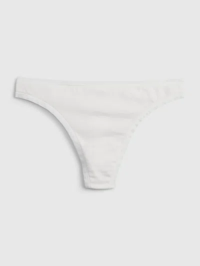 Gap Organic Stretch Cotton Thong In White