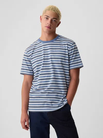 Gap Original T-shirt In Blue Multi Stripe