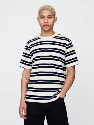 Gap Original T-shirt In Navy White Stripe
