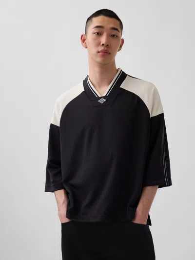Gap Oui Oversized Logo Jersey In Multi
